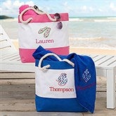 Embroidered Beach Bag - Name or Monogram - 18421