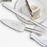 Engraved Wedding Cake Knife  Server - Modern Wedding - 18440