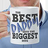 Custom Oversized Coffee Mugs - World's Best Dad - 18483