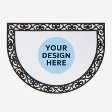 Personalized Logo Half Round Semi-Circle Doormat - 18485