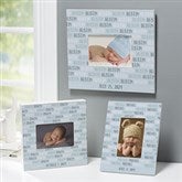 Personalized Modern Baby Boy Picture Frames - 18506
