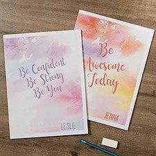 Personalized School Folders - Watercolor Design - 18514