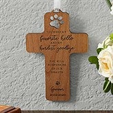 Pet Memorial Personalized Wood Cross - 18529