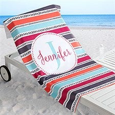Personalized Beach Towels - Pattern  Stripes - 18570