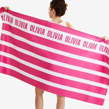 Personalized Beach Towels - Classic Stripe - 18571