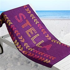 Personalized Beach Towels - Stencil Name - 18572