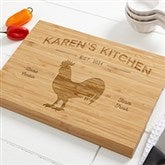 Personalized Bamboo Cutting Board - Farmhouse Kitchen - 18600