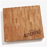 Personalized Butcher Block Cutting Board - Her Kitchen - 18601