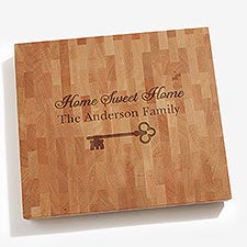 Butcher Block Cutting Board - Key to Our Home - 18603