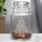 Personalized Candy Jar - Family Christmas Tree - 18686