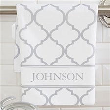 Personalized Hand Towels - Geometric Pattern - 18697