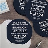 Personalized Wedding Paper Coasters - Save The Date - 18705