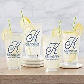 Printed Drinking Glasses - Personalized Initial - 18737