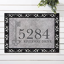 Personalized Doormats - Home Address  Vintage Key - 18745