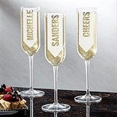 Personalized Modern Champagne Flutes - 18764