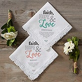 Personalized Handkerchief - Faith Hope Love - 18788