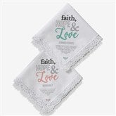 Personalized Handkerchief - Faith Hope Love - 18788