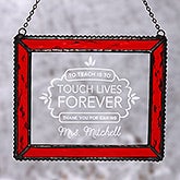 Teaching Touches Lives Personalized Suncatcher - 18805