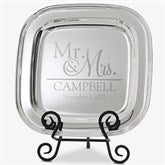 Engraved Silver Tray - Wedding Gift - 18812
