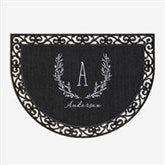 Farmhouse Floral Personalized Half Round Doormat  - 18836