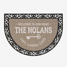 Personalized Half Round Doormats - Key To Our Home  - 18837