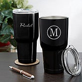 Personalized Stainless Steel Travel Mugs - Name & Monogram - 18849