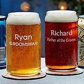 Custom Beer Can Glass for Groomsmen - 18874