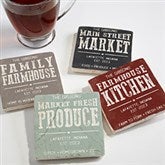 Farmhouse Style Personalized Stone Coasters - 18877