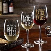 Bride Tribe Personalized Wine Glasses - 18879