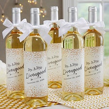 Personalized Wine Labels For Wedding - Sparkling Love - 18887