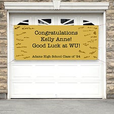 Personalized Graduation Party Banner - Guest Signatures - 18926