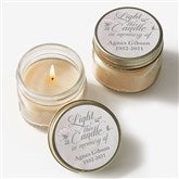 Memorial Favors - Personalized Mason Jar Candles - 18927