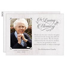 Personalized Photo Bereavement Cards - In Loving Memory - 18933