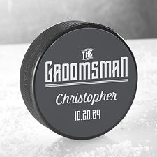 Personalized Hockey Puck for Wedding Party - 18955