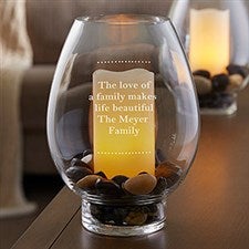 Engraved Hurricane Candle Holders - Add Any Text - 18965
