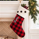 Personalized Buffalo Check Christmas Stockings - 19002