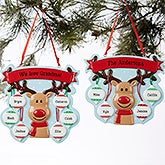 Personalized Christmas Ornaments - Reindeer Family - 19064