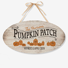 Personalized Halloween Sign - Family Pumpkin Patch - 19112