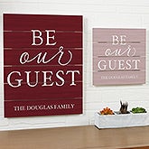 Guest Room Wall Decor - Personalized Wood Plank Signs - 19167