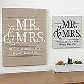 Mr & Mrs Personalized Wood Slat Plank Signs - 19170