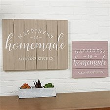 Custom Wood Plank Signs - Happiness Is Homemade - 19172