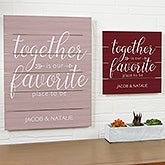 Custom Wood Plank Signs - Together Is - 19173