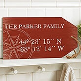 Latitude Longitude Personalized Wood Shelf Decor - 19176