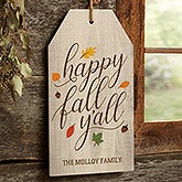 Happy Fall Y'All Personalized Wood Sign - 19180