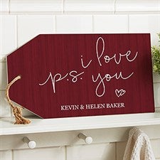 Personalized Wall Art Wood Tag - PS I Love You - 19193