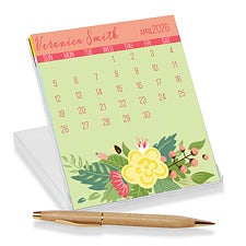 Personalized Desk Calendar - Modern Floral - 19210