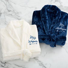 Personalized Bathrobes. His and Hers Customized Bathrobes