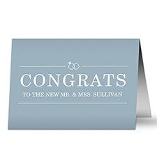 Personalized Wedding Greeting Cards - Congrats - 19241