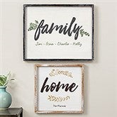Personalized Barnwood Framed Wall Art - Cozy Home - 19244