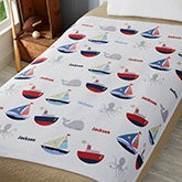 Personalized Boats & Ships Blankets for Boys - 19257